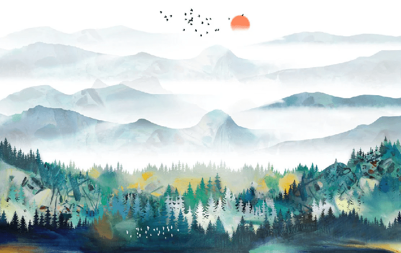 Papier peint Mountain & Scandinave