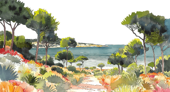 Carta da parati panoramica aria estiva