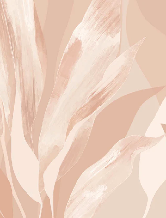 Papier peint étoffe florale nude - Muralconcept