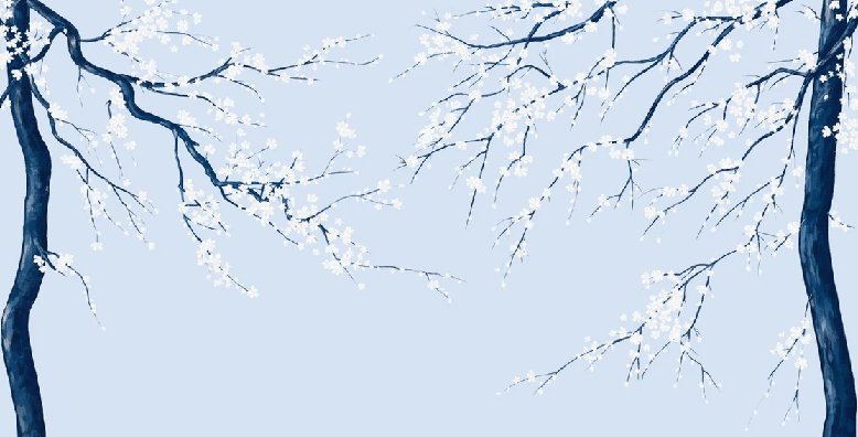 Papier peint panoramique fleur Sakura