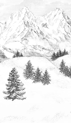 Papier peint montagne sommets de Chamonix