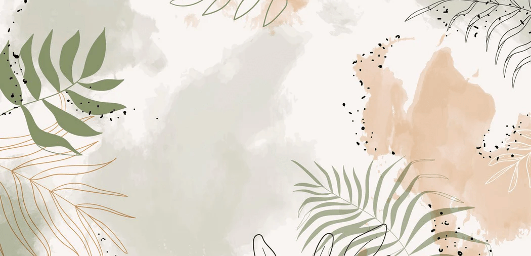 Papier peint panoramique aquarelle végétale, XXL, tendance