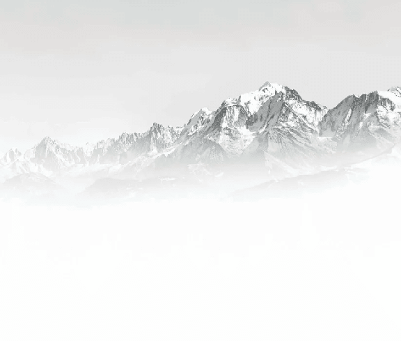 Papier peint Mont Blanc dans la brume noir et blanc - Muralconcept