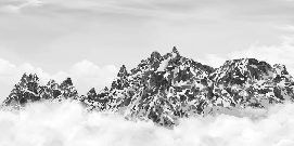 Papier peint noir et blanc toile des Cimes Mont blanc, XXL, tendance