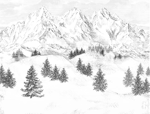 Papier peint montagne sommets de Chamonix