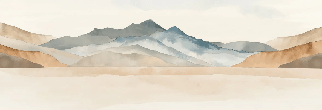 Papier peint panoramique montagne aquarelle pastel – Décor mural paysage apaisant - Muralconcept