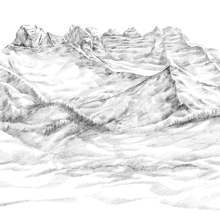 Carta da parati montagna Svizzera - Les dents du midi