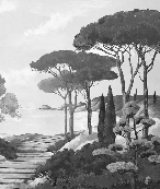 Papier peint balade dans les calanques vert, XXL, tendance