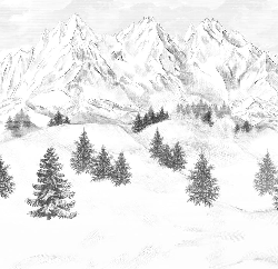 Papier peint montagne sommets de Chamonix