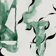Papier peint abstrait moderne – Abstract Green Flow - Muralconcept