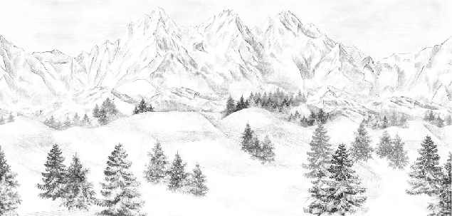 Tapete Bergmassiv der Alpen