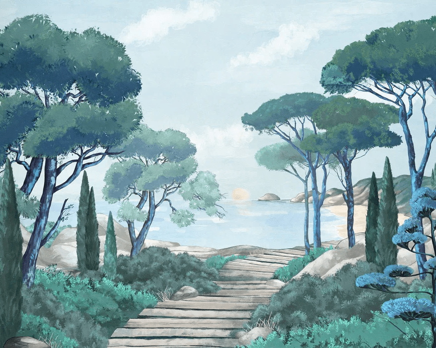 Papier peint balade dans les calanques