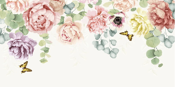 Carta da parati giardino fiorito