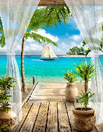 Papier peint Windows Sea - Muralconcept