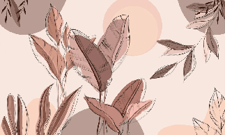 Papier peint panoramique végétal graphique