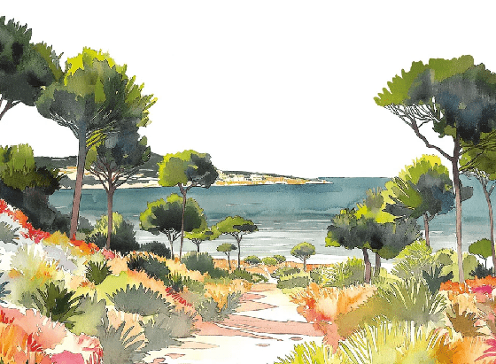 Carta da parati panoramica aria estiva