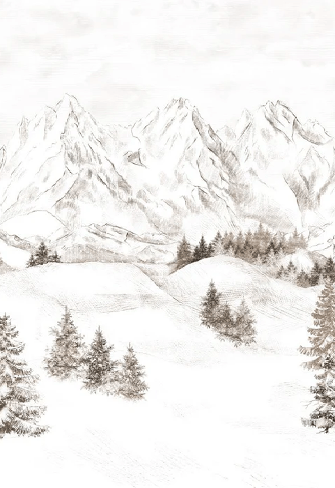 Papier peint montagne massif des Alpes - Muralconcept