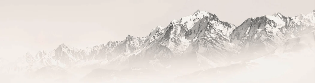 Papier peint Mont Blanc dans la brume sépia - Muralconcept