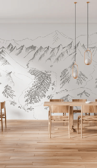 Papier peint en piste – La Clusaz, XXL, tendance