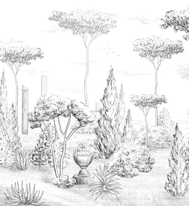 Papier peint style romain pinède