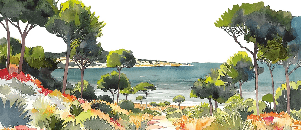 Carta da parati panoramica aria estiva