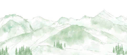 Papier peint montagne chaine des Aravis vert clair