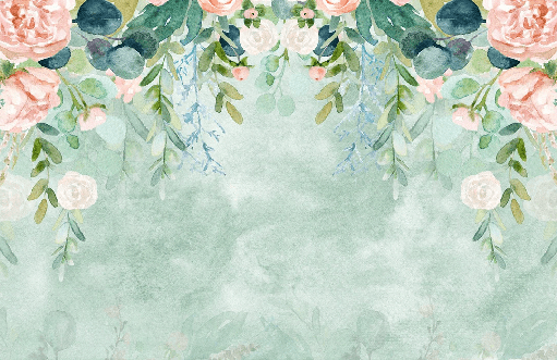 Papier peint Romantique Aquarelle - Muralconcept