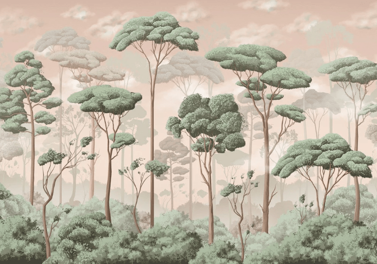 Papier peint panoramique pinède volupté jasmin