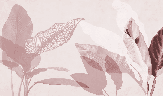 Papier peint feuillage moderne bordeau - Muralconcept