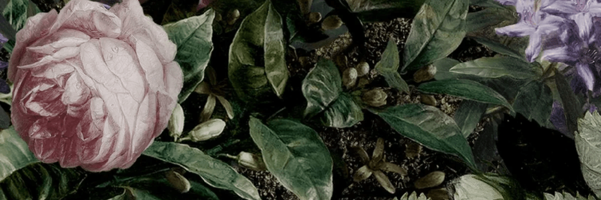 Intensive, schicke Blumentapete