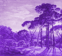 Papier peint paysage historique italien violet