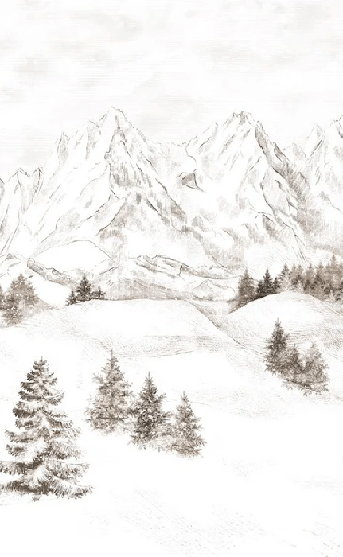 Papier peint montagne massif des Alpes