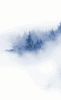 Papier peint brume des Cimes bleu - Muralconcept