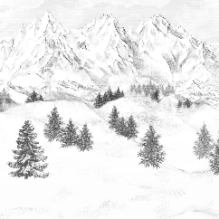 Papier peint montagne sommets de Chamonix