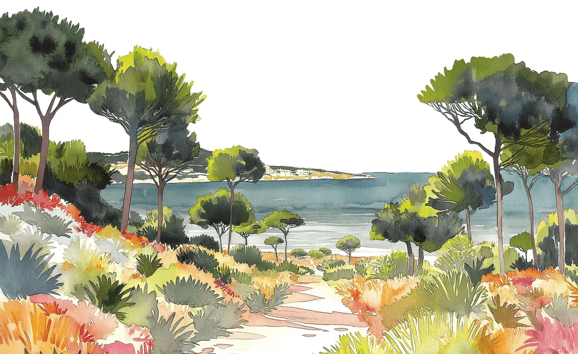 Carta da parati panoramica aria estiva