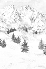 Papier peint montagne sommets de Chamonix - Muralconcept