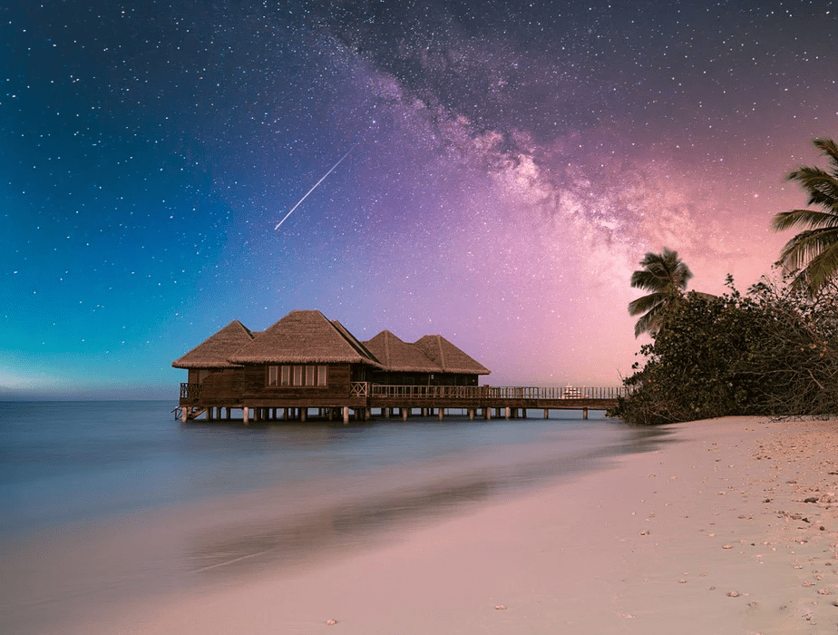 Papier peint photo plage paradisiaque féérique
