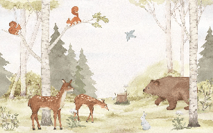 Tapete „Zauberwald“ für Kinderzimmer