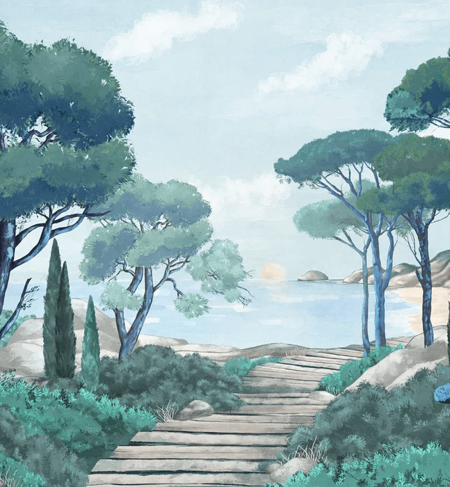 Papier peint balade dans les calanques, XXL, tendance