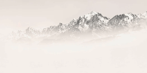 Papier peint Mont Blanc dans la brume sépia, XXL, tendance