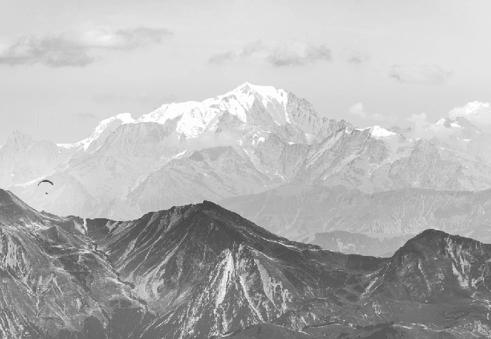 Papier peint salle de bain montagne ciel des aravis - Muralconcept
