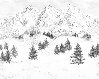 Papier peint montagne sommets de Chamonix