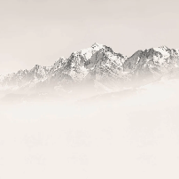 Papier peint Mont Blanc dans la brume sépia, XXL, tendance