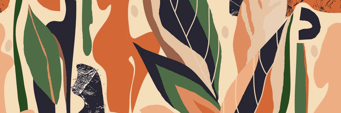 Carta da parati vegetale astratta