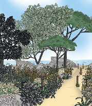 Papier peint paysage France bord de mer