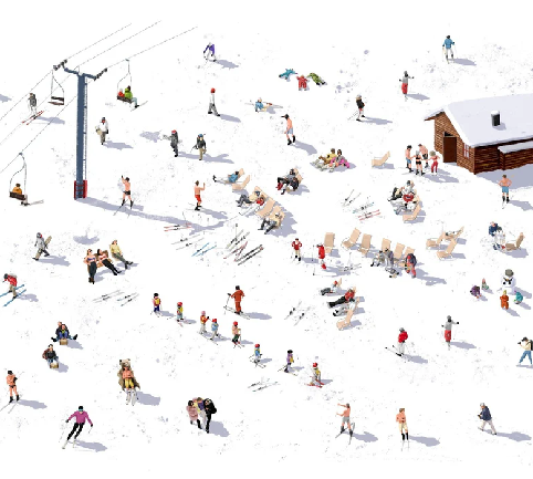 Papier peint panoramique après ski