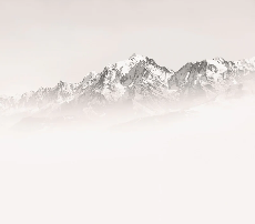 Papier peint matin brumeux Mont Blanc - Muralconcept
