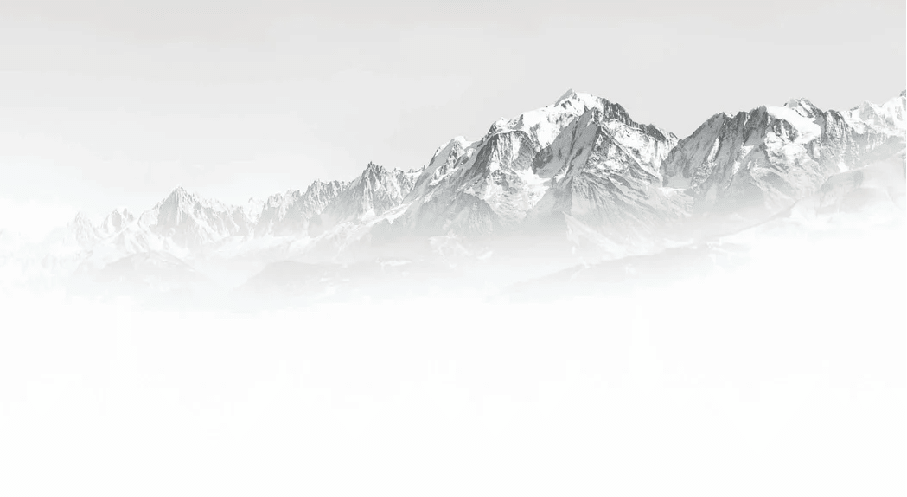 Papier peint Mont Blanc dans la brume noir et blanc - Muralconcept