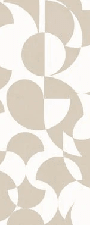 Papier peint rétro forme graphique beige - Muralconcept