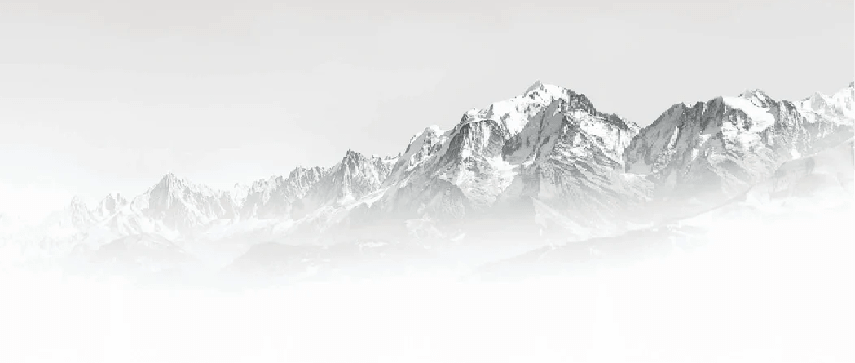 Papier peint bureau Mont Blanc dans la brume noir & blanc - Muralconcept